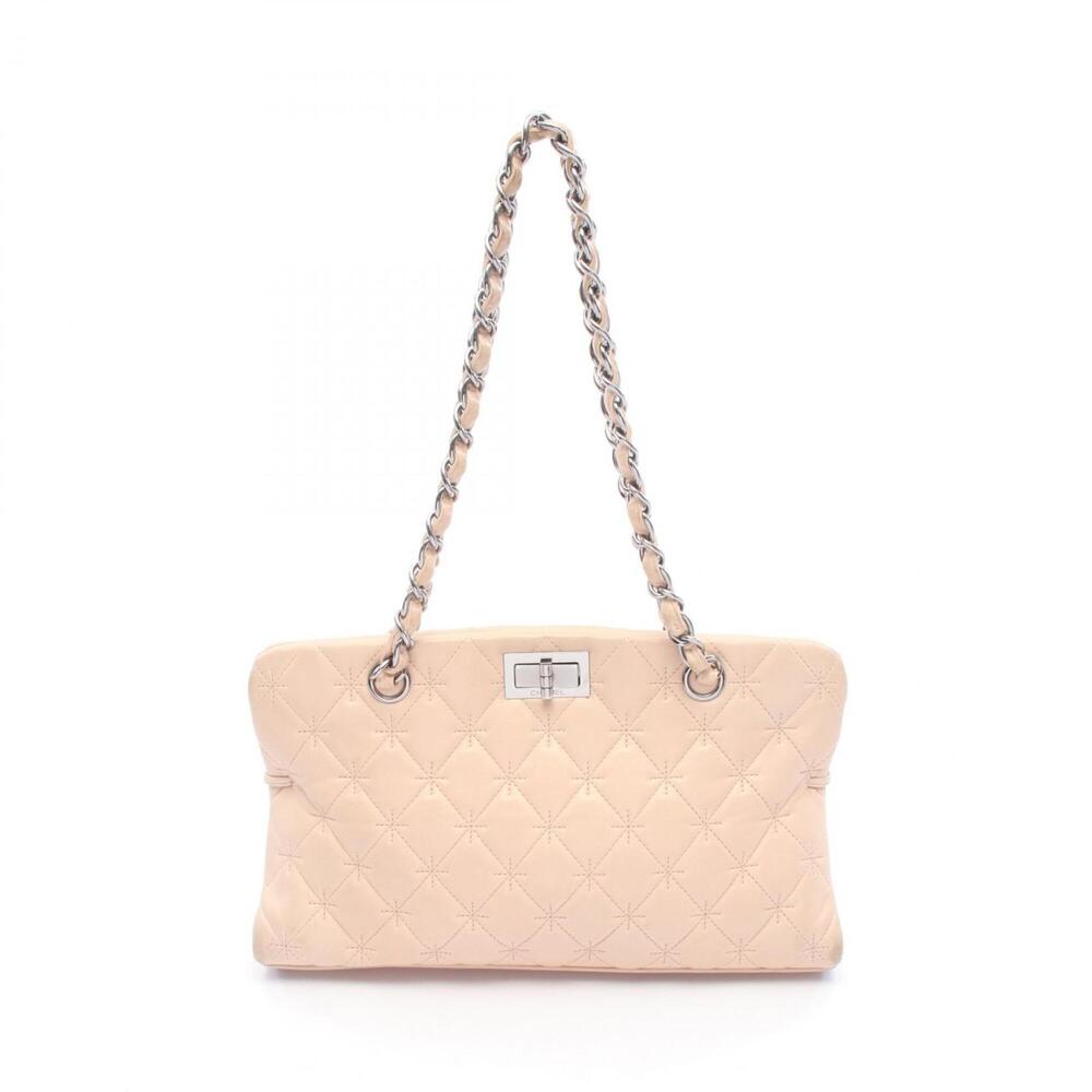 Chanel 2.55 Matelassé Shoulder Bag/Handbag, Lambskin Leather, Women's, Beige